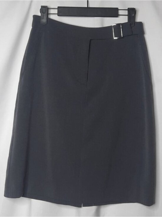 Dresses & Skirts - Womens Pencil Skirt Gray Buckle Pockets Size 6